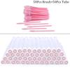 100 Stück Diamant Augenbrauenbürstenröhrchen Leer Wiederverwendbar Wimpern Mascara Stäbchen Hülle Austauschbare Kristall Wimpernbürste Staubdicht Make-up Werkzeug