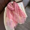 Luxury Brand Women Fashion Scarf Plain Solid Silk Chaetodon Auripes Shawls Scarves Summer Lady Bandanas Foulard Hijab