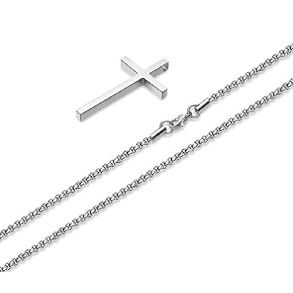 

Ожерелье с крестом для мужчин и женщин, ожерелье с крестом из нержавеющей стали ARES