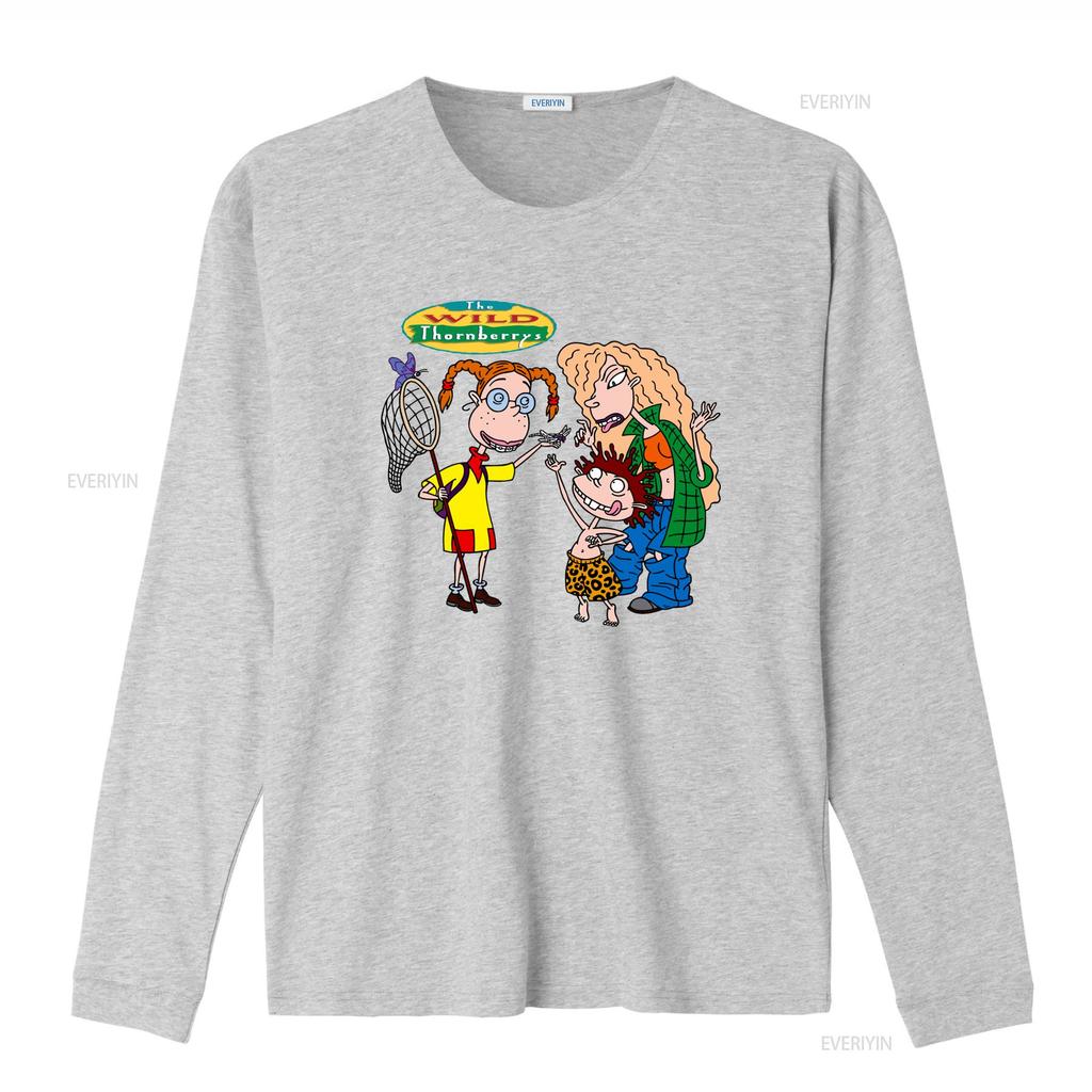 Wild Thornberrys Bugcatcher Eliza Donny And Debbie Cartoon Print T Shirt S 2Xl Light Blue vintage Washed Comfortable fashion