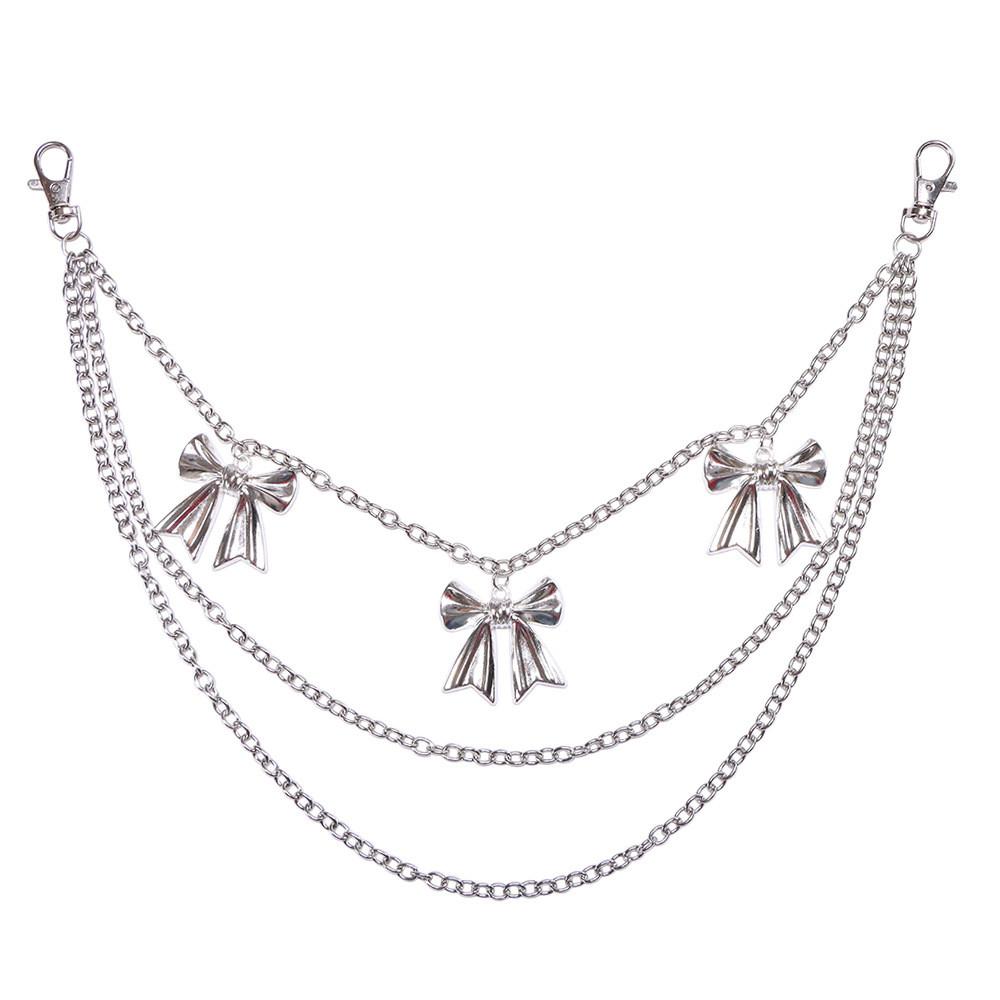 Metal Multilayer Butterfly Waist Chain For Women Summer Hip Hop Fashion Accessory