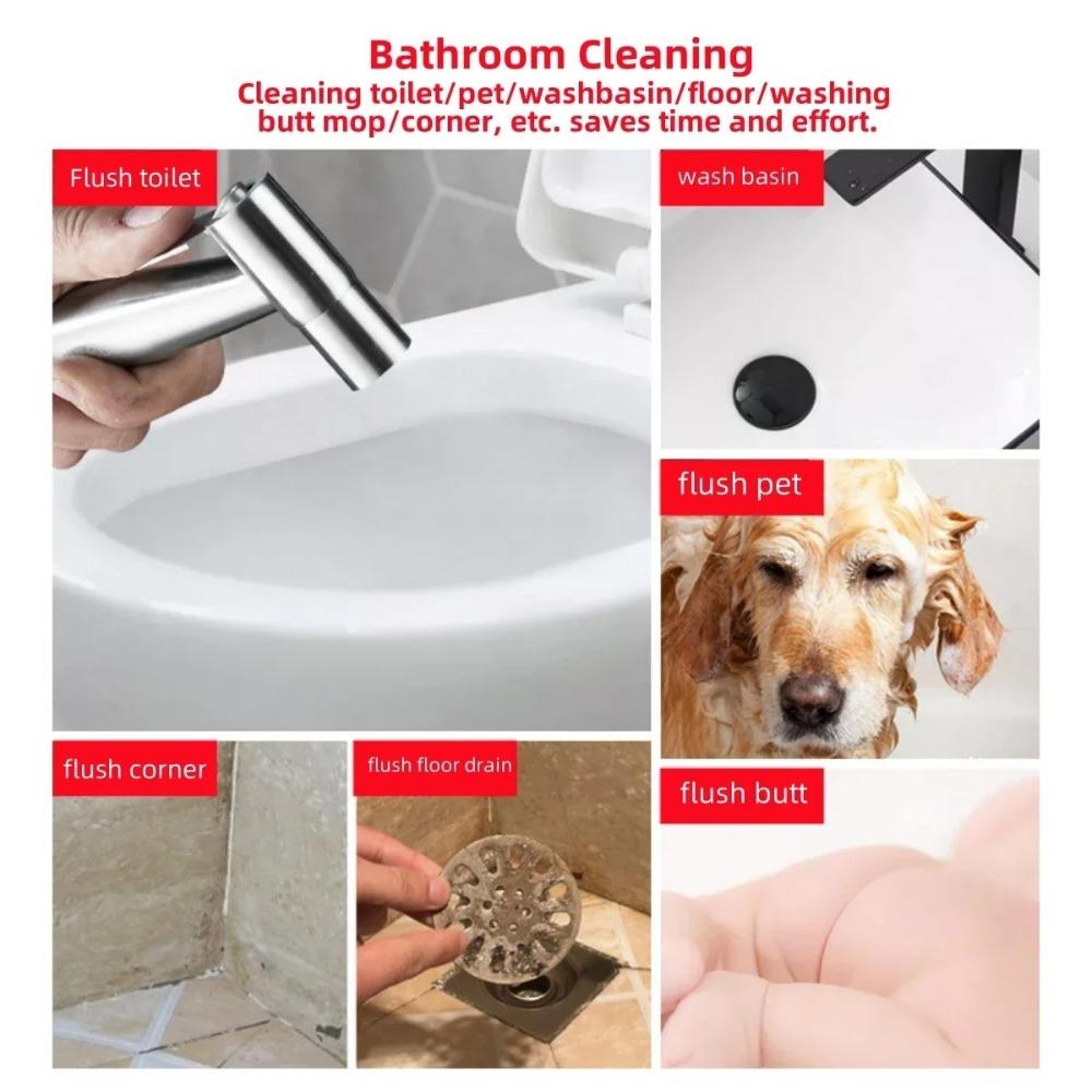 Multi-functional Toilet Bidet Spray Set 1 In 2 Out Shower Head Kits Useful Toilet Sprayer