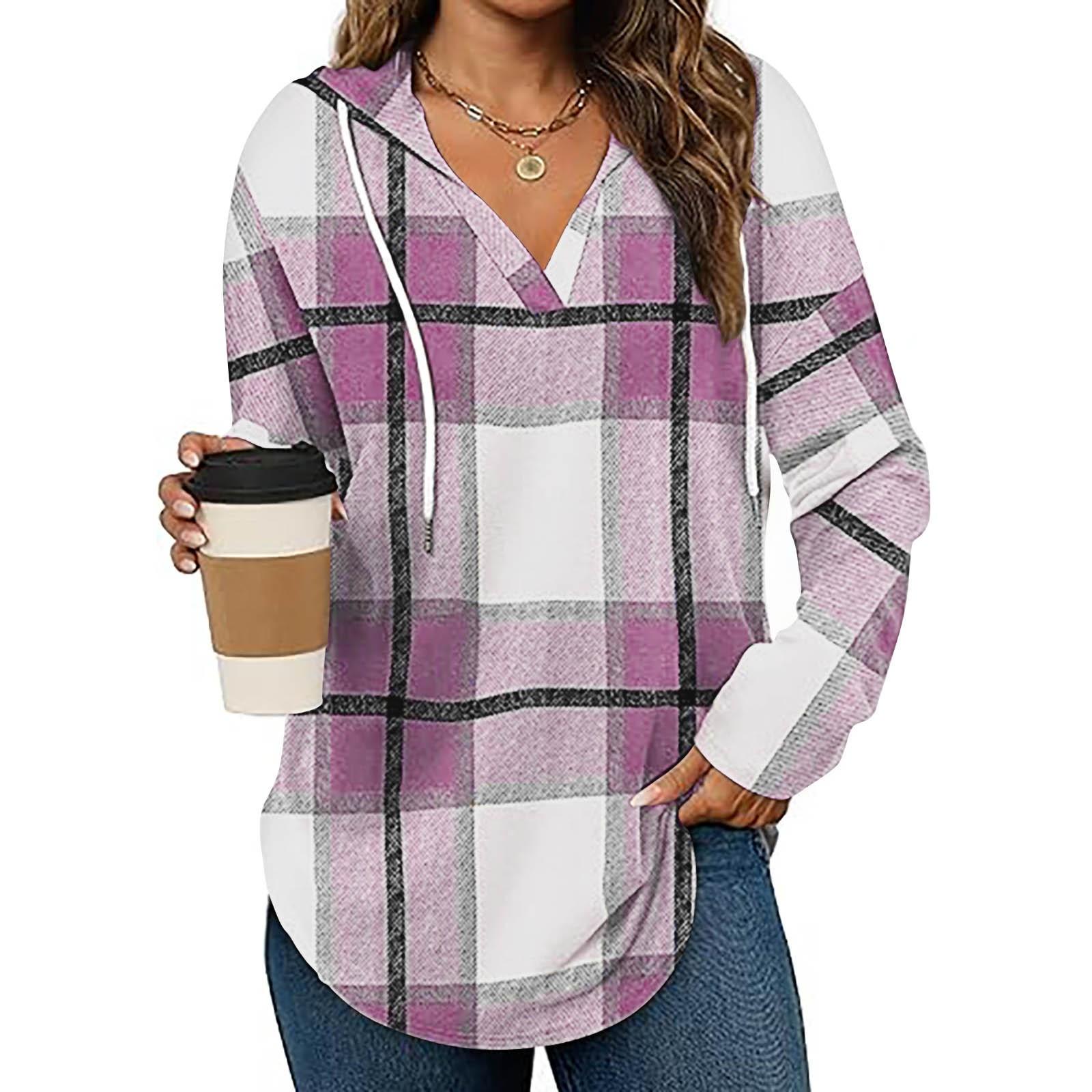 

Жіночі модні топи Худі для жінок Пуловери Великі світшоти Сорочки з довгим рукавом Вільний крій XXL рожевий