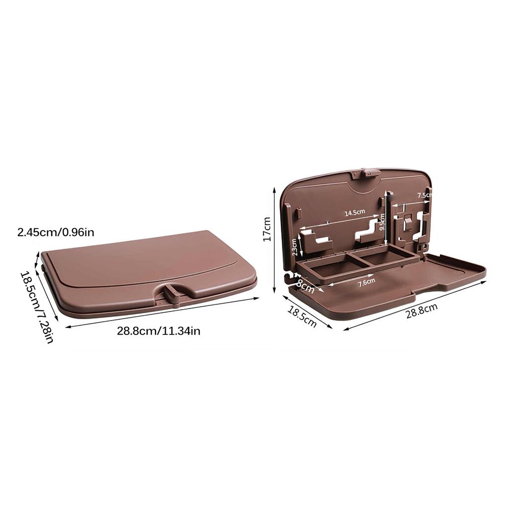 Dining Tray Snack Board Food Plate Folding Design ABS Handy Installation Vehicle Accessories Seats Meal Holder