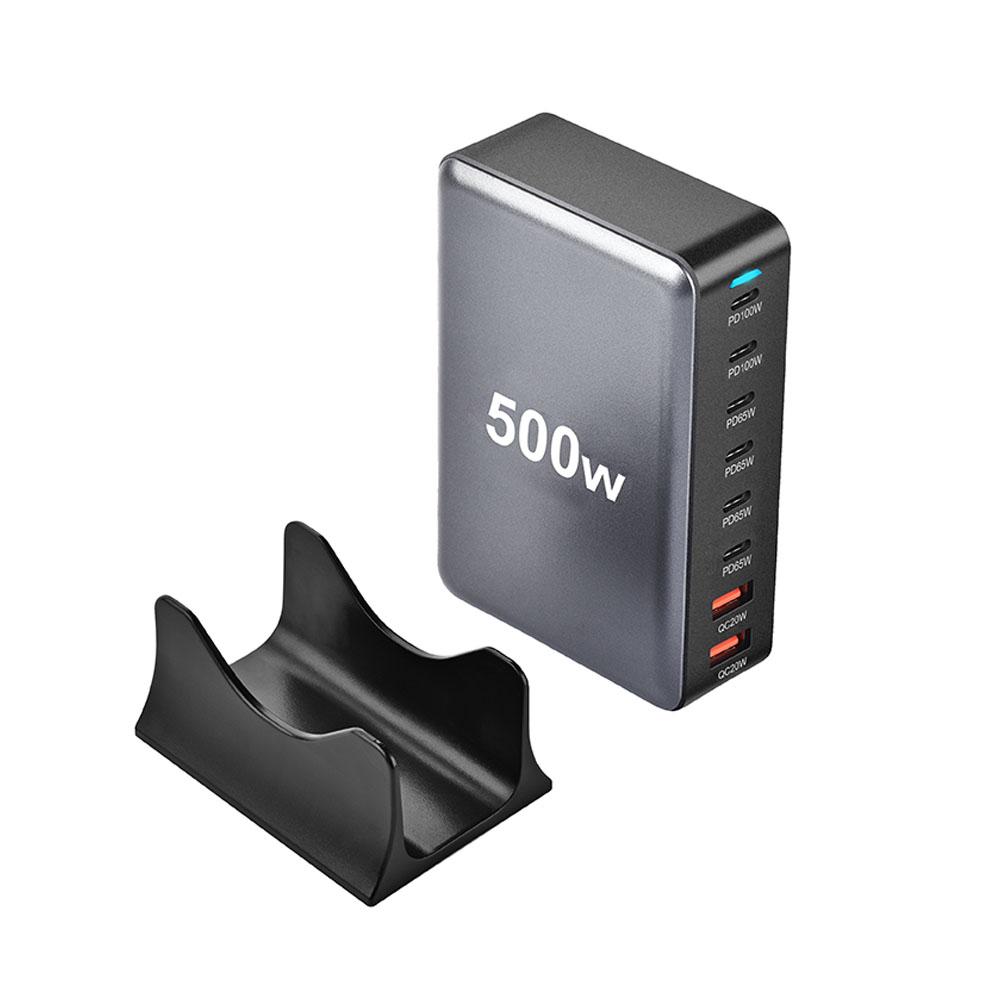 500W GaN Charger USB C Fast Desktop 8-port USB Type USB C PD Charger 3.0 C For iPhone15 L1H4
