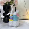 Spring Festival Couple Rabbit Statue Ornament Resin Rabbit Figurine for Garden Yard Desktop Display Easter Decoration
