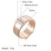 Luxury Natural Zircon 10Mm Width Rings For Women  Rose Gold  Color Mix Setting Design Daily Bride Wedding Jewelry