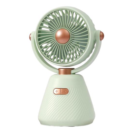 Desk Fan 100 Speed Angle Adjustable USB Rechargeable Summer Handheld Cooling Fan зелёный