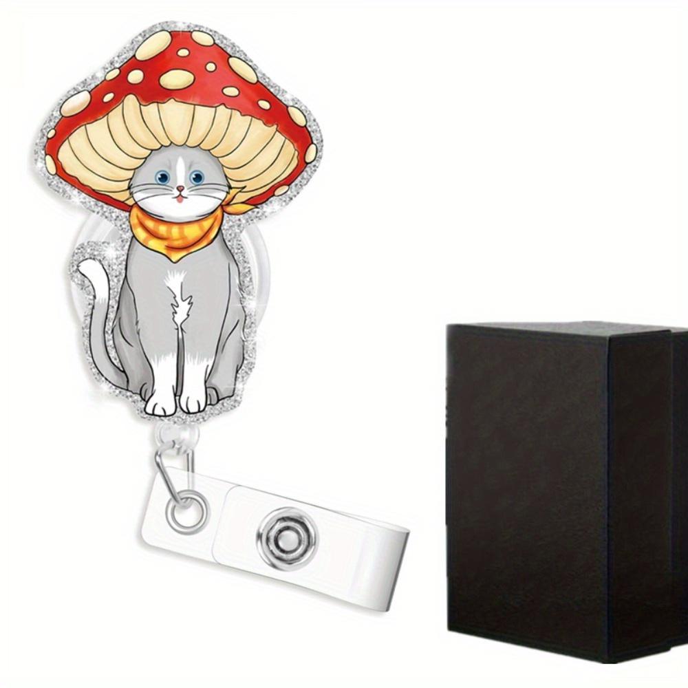 

Highland Cow Badge Reel Gift Set. Cute, retractable ID clip for nurses, doctors & teachers. прозрачный