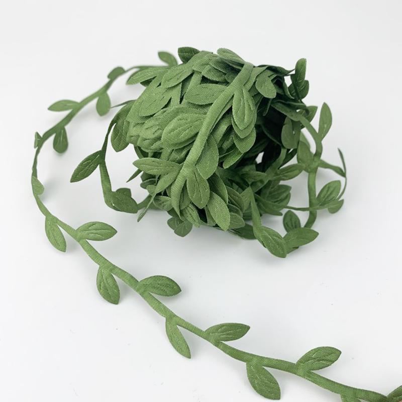 (5 meters/lot) 25mm Christmas Handmade Embossed leaves ribbons leaves laces