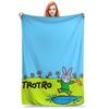 Trotro Collage Cute Cartoon Blanket Portable Fleece Sofa Throw Blanket for Couch Bedding Travel Throws Bedspread Quilt