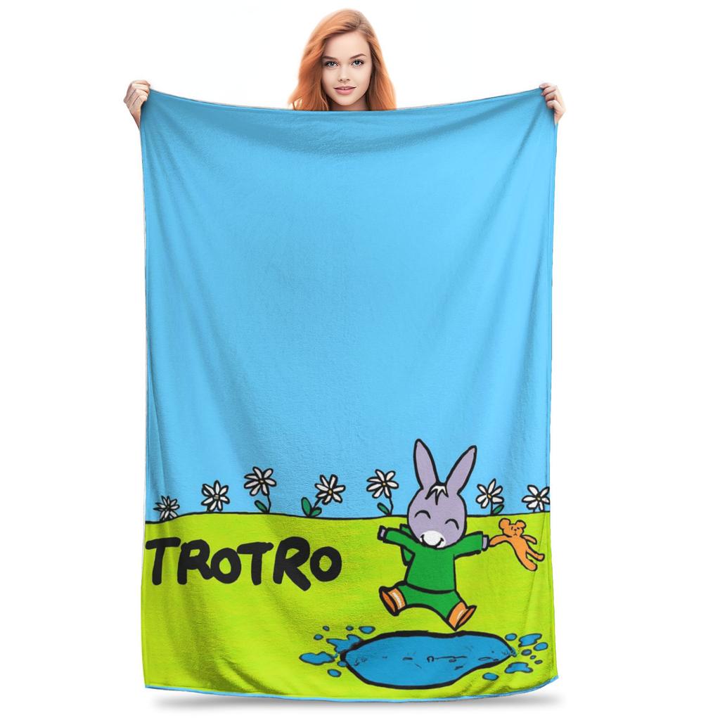 Trotro Collage Cute Cartoon Blanket Portable Fleece Sofa Throw Blanket for Couch Bedding Travel Throws Bedspread Quilt