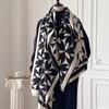 Design sense versatile accessories large shawl thickened warm scarf elegant celebrity shawl outer scarf