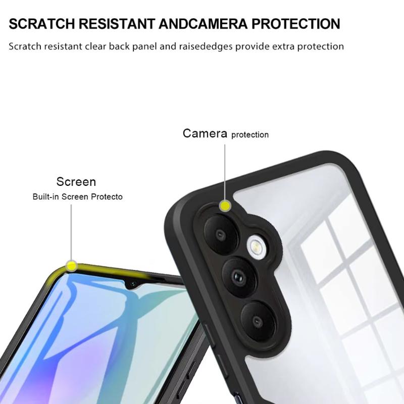 360 Vollkörper-Displayschutzfolie Transparente Hülle für Samsung Galaxy A55 A35 A15 A14 A54 A34 A72 A52 A053 Stoßfeste Handyhülle