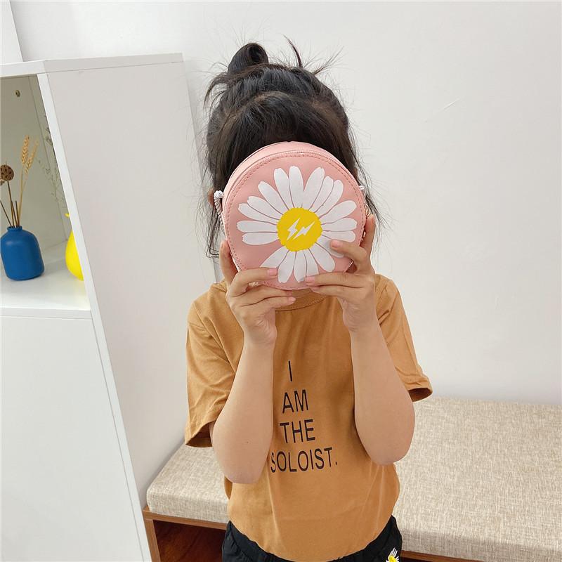 Daisy Round Fashion Kids Shoulder Bag Super Cute Girl Crossbody Bag Daily Style