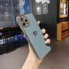 Candy color 6D electroplating side love for iPhone17ProMax Apple 16 fine hole silicone 15 mobile phone case