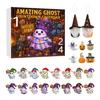 Halloween Advent Calendar 2025 24 Day Countdown Calendar with Acrylic Ghost/Gnome/Pumpkin Ornaments for Indoor Outdoor Home Party Decor