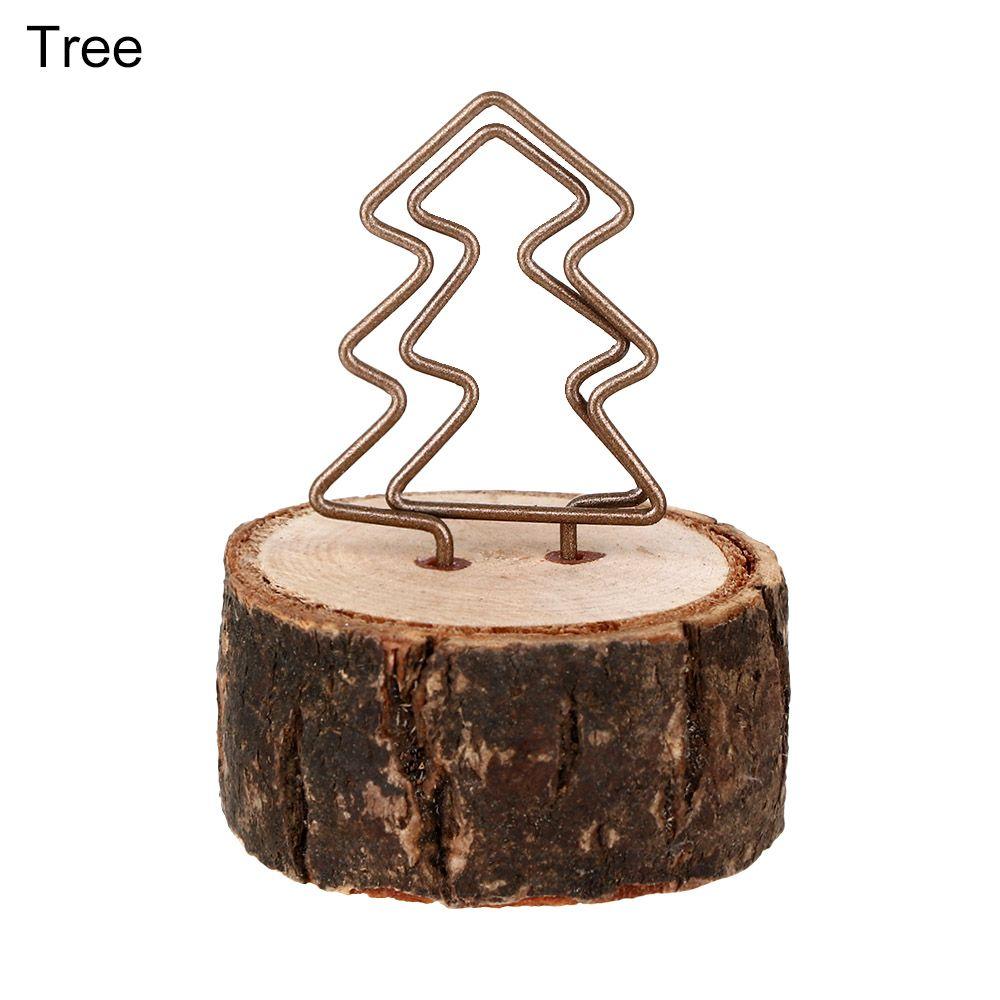 Desktop Decoration Wedding Supplies Table Numbers Holder Wooden Paper Clamp Photos Clips Picture Frame Clamps Stand Place Card