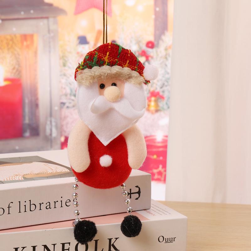 Santa Claus Fabric Doll Ornaments - Christmas Tree Decorations & Small Gift Pendants
