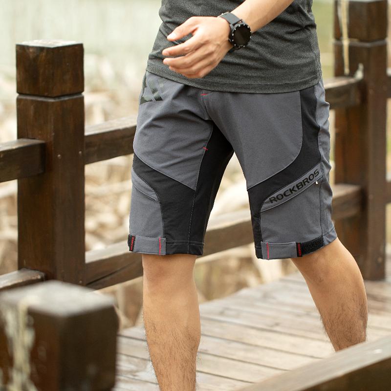 ROCKBROS Cycling Men's Shorts MTB Road Bike Shorts Summer Outdoor Sports Biker Shorts Climbing Breathable Quick Dry Double Layer