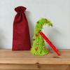 Bendable Plush Christmas Tree Holiday Desktop Ornament with Mini Ladder for Party Decorations