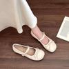 French Retro Fashion Versatile Light Mouth Flat-soled Single Shoes Women's Summer Niche Casual Round Head Bow Mary Jane Shoes