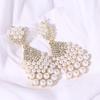 Shining Pearl Rhinestone Earrings Luxury Crystal Jewelry Bridal  Earrings  Banquet