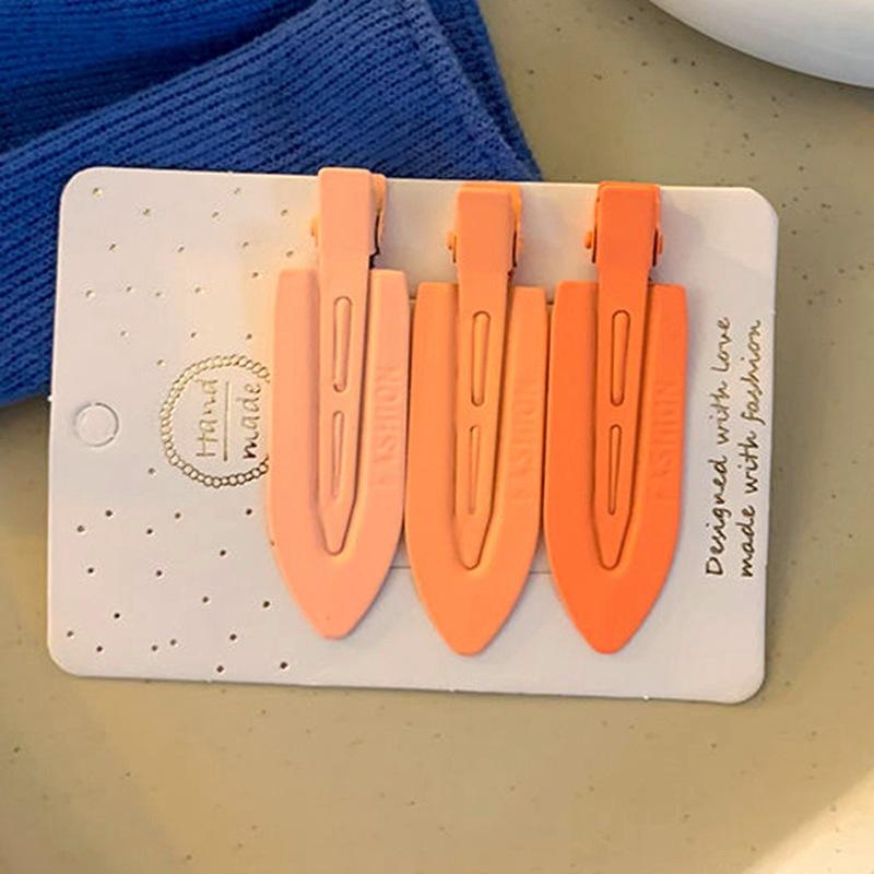 Grampos de cabelo sem costura simples de cor sólida sem dobra franja lateral grampo de maquiagem acessórios de lavagem de rosto grampos de cabelo para meninas