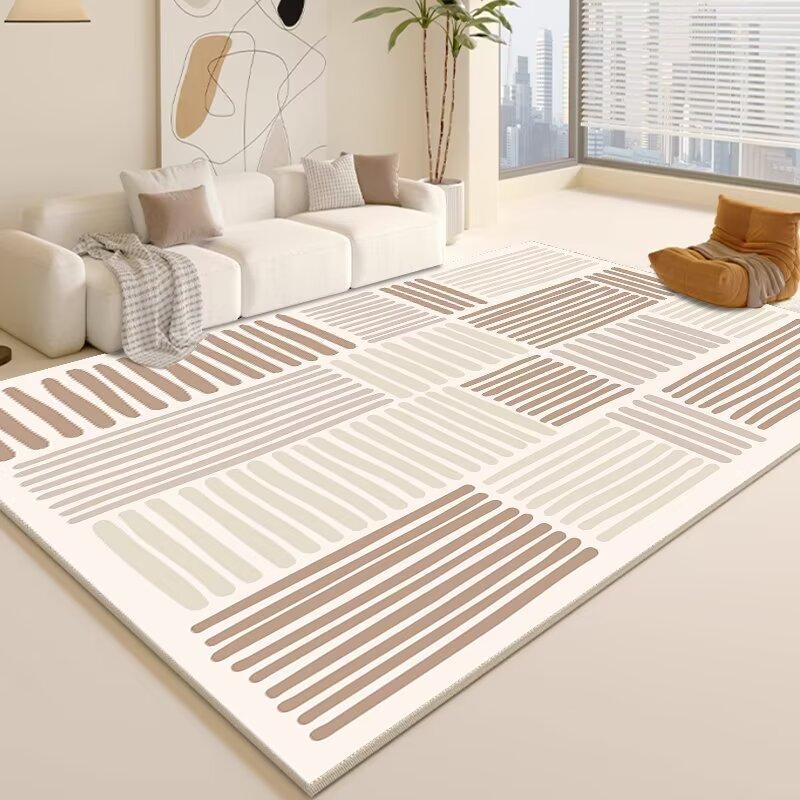 Modern Style Living Room Decoration Line Carpet Fluffy Soft Rugs for Bedroom Abstract Design Rug Home Nordic Thickened Floor Mat