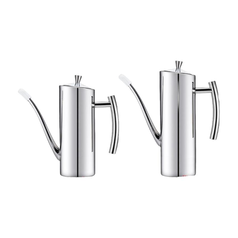 Nonrust Steel Oil Dispenser Leak Proof Design With Press Button For Precise Pouring Food Grade 304 Kitchen Essential