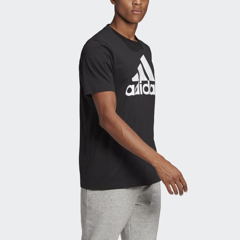 Adidas Essentials Big Logo Tee Black/White Men Streetwear GK9120