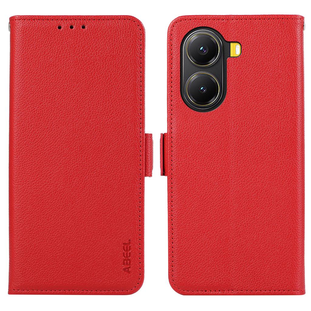 ABEEL For Xiaomi Poco X7 Pro 5G/Redmi Turbo 4 5G Case Litchi Texture Leather RFID Blocking Phone Cover