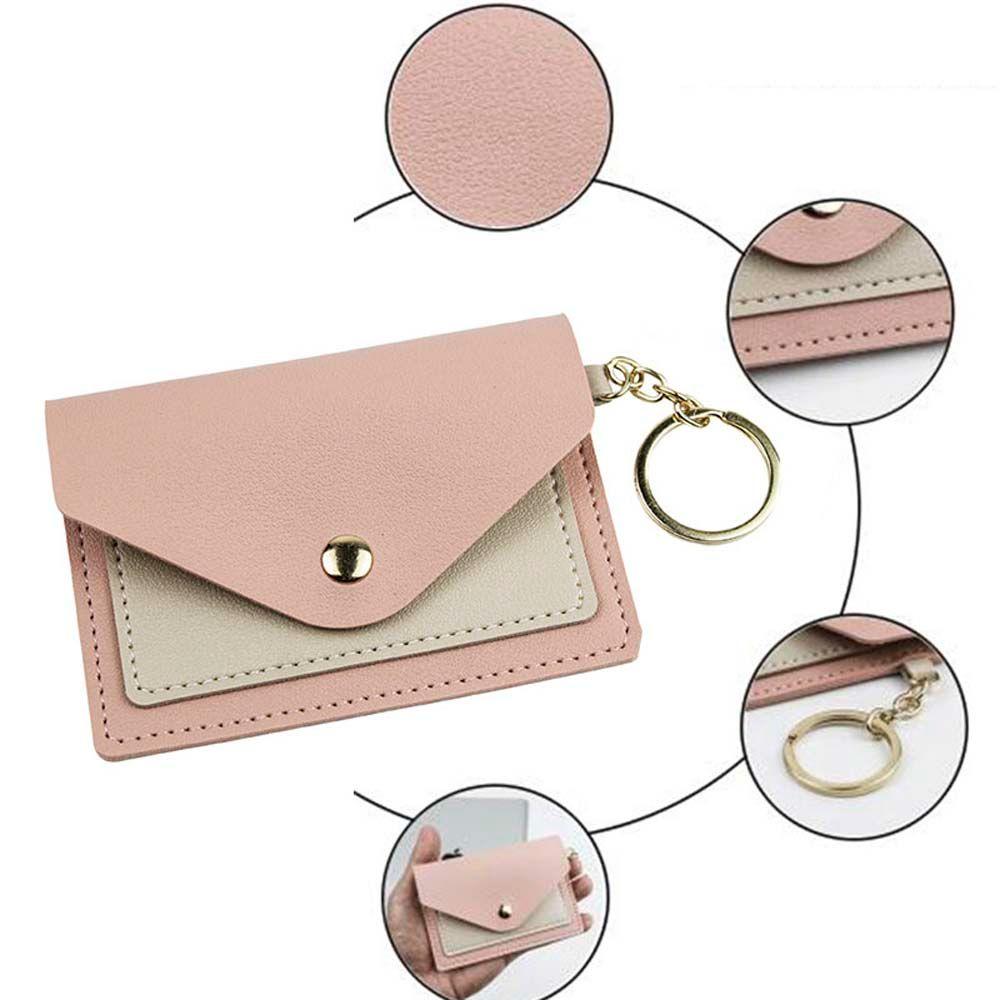 Student With Keychain Coin Pocket Korean Style Card Holder Slim Wallet Coin Purse ID Card Holders