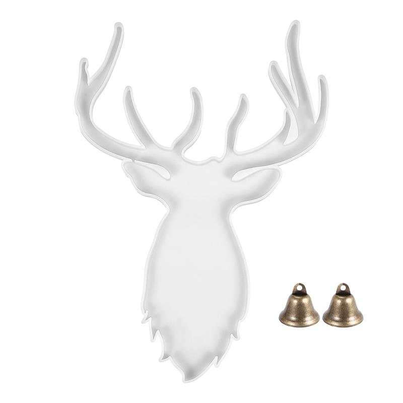 M-Modern-Deer Head Resin Mold Christmas Antlers Silicone Epoxy Casting For Wall Hanging Mount DIY Jewelry Art Craft Making Set