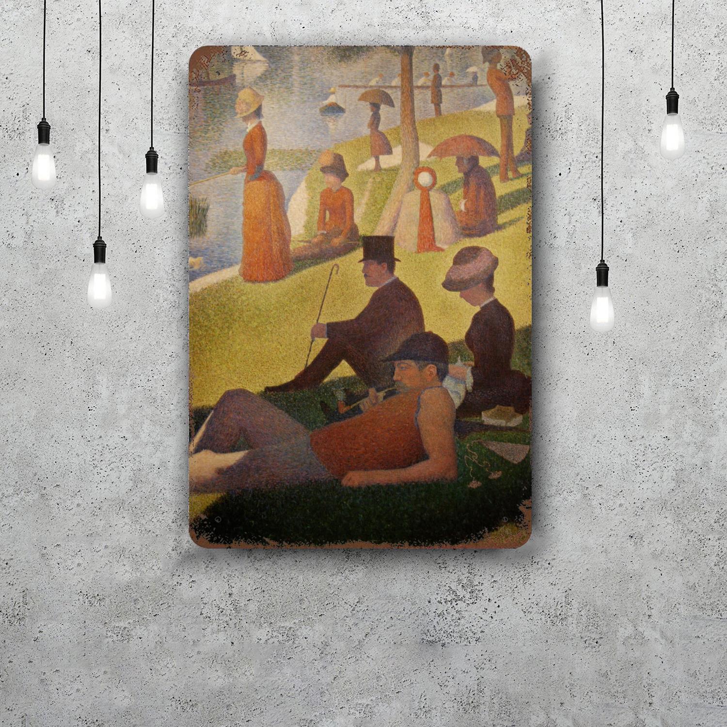 

seurat Vintage Tin Sign Home Decor Wall Decor Art Wall Mural Room Decoration Decor Retro Metal Sign Plate Bar Posters 20x30cm（7.8x11.8inch）
