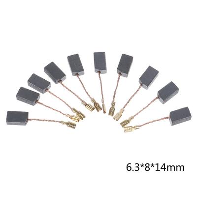 10Pcs Graphite Copper Motor Carbon Brushes Kit For 100Mm Angle Grinder 6*8*14Mm