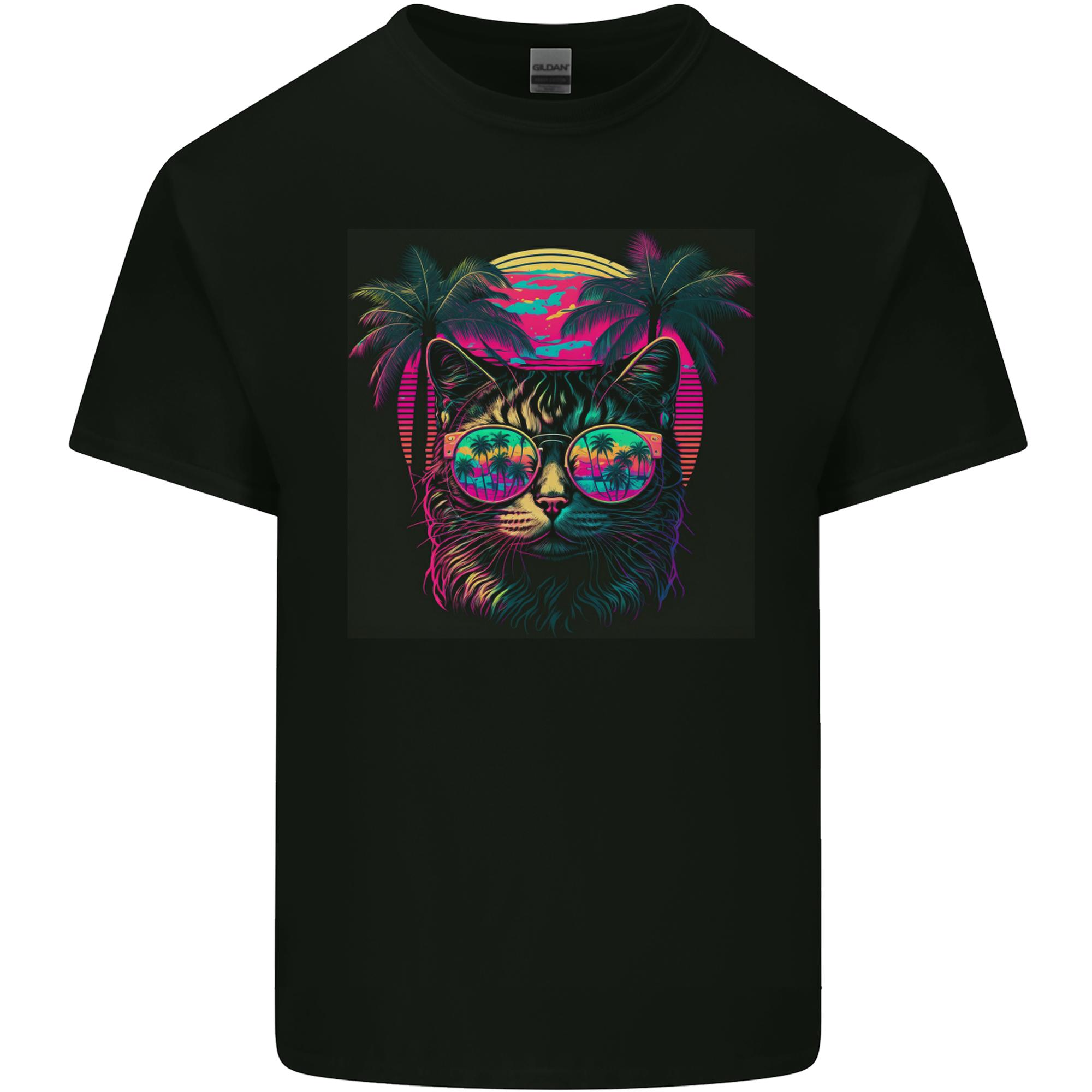 A Cool Retro Cat Unisexs Light Cotton TShirt S