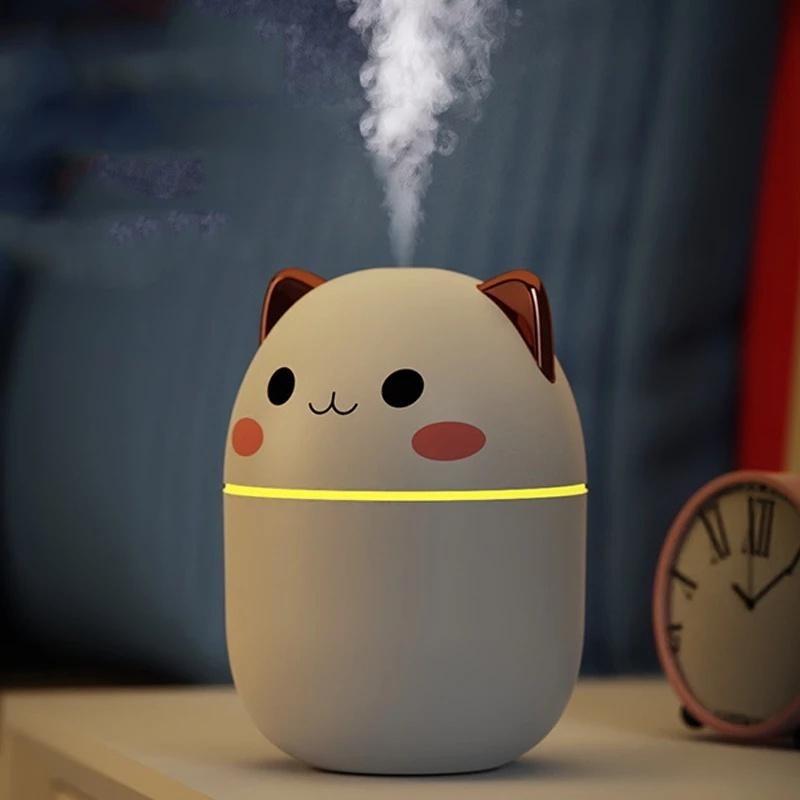 250ml Mini Air Humidifier USB Cool Mist Aroma Diffuser with Colorful Light Home Bedroom Car Humidifier Purifier