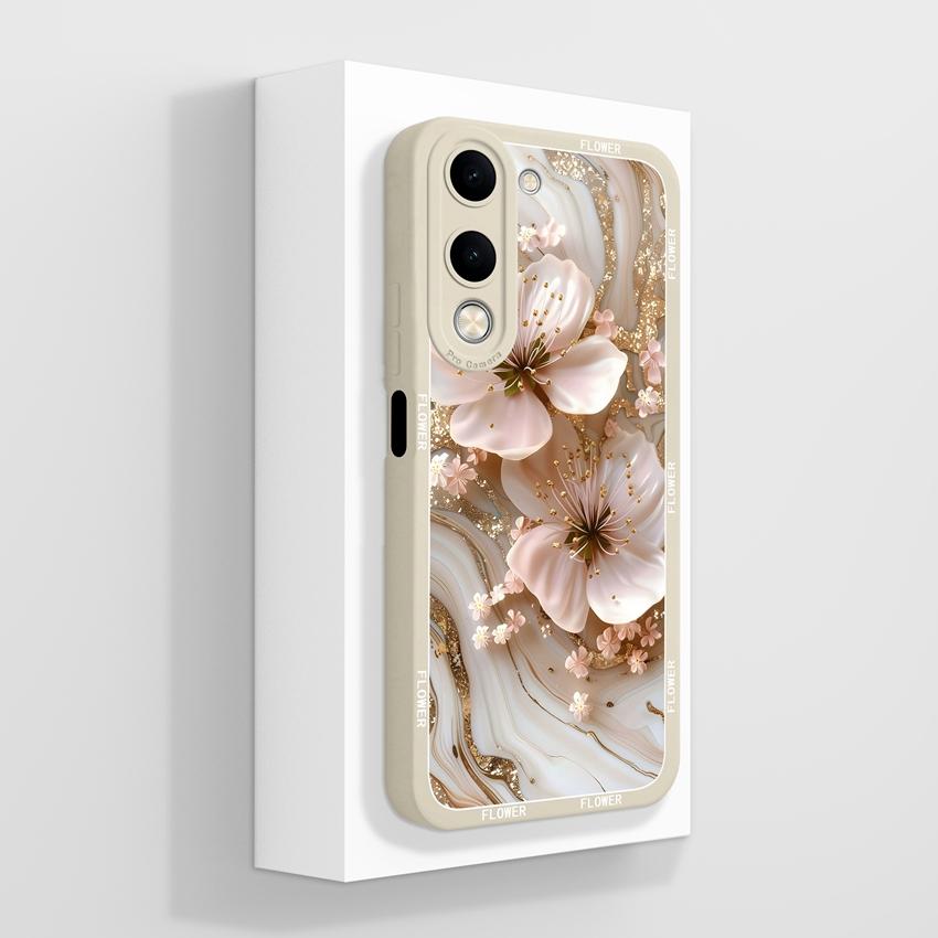 Für Vivo Y04 Y03 Y02 Y11 Y15 Y20 Handyhülle Niedliches Cartoon-Mädchenmuster Glattes Flüssigsilikon Stoßfester Schutz Rückseitenabdeckungen Hülle Für Vivo Gehäuse