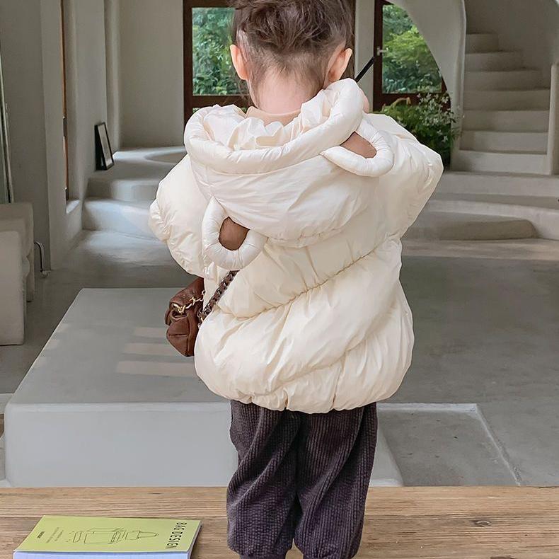 Autumn Winter Boys Velvet Jacket Thickened Autumn Winter Girls Baby Padded Padded