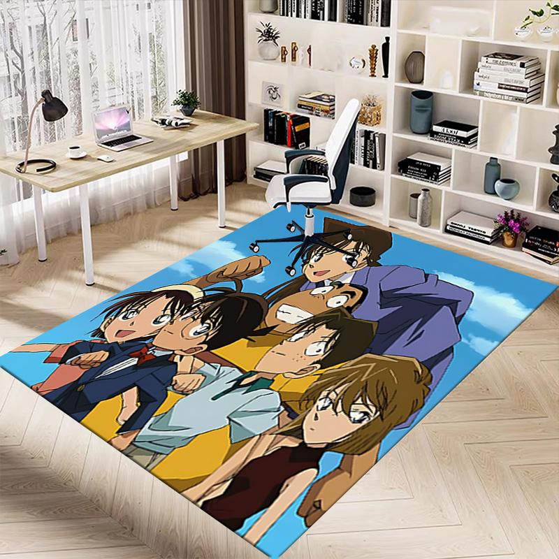1pc Detective Conan Adventure Carpet for Playroom Bedroom Living Room Sofa Home Decor,kids Game Area Rug Non-slip Floor Mat Y72325