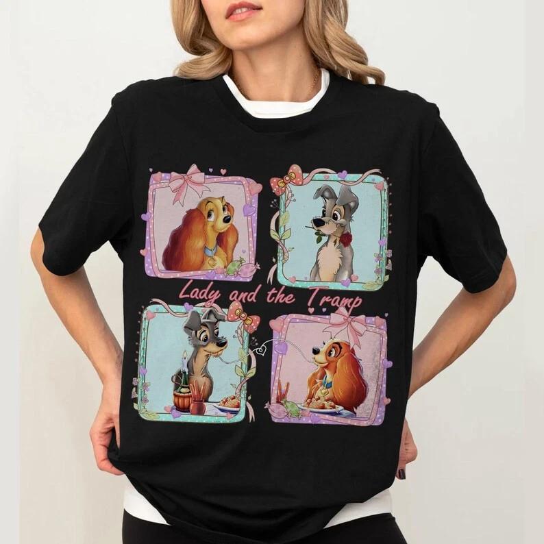 Coquette Bow Lady And The Tramp T Shirt Unisex 2 S