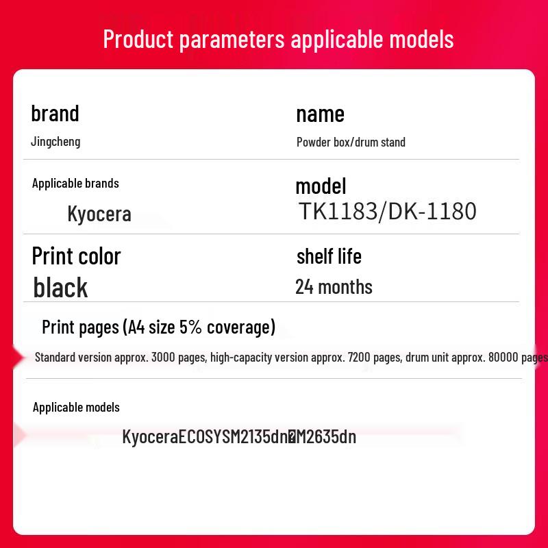 Kyocera TK-1183 Compatible Black Toner Refill Powder 4-Pack