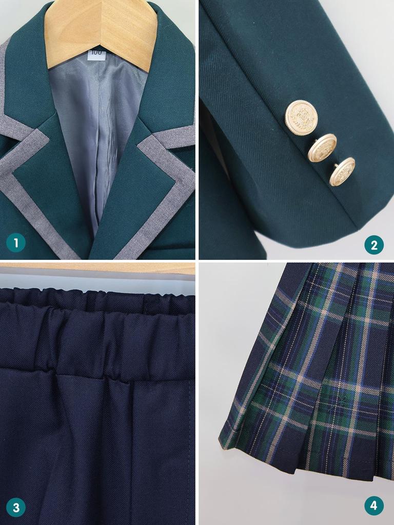 British Style Spring/Autumn Three-Piece Kindergarten & Primary School Uniform Set
