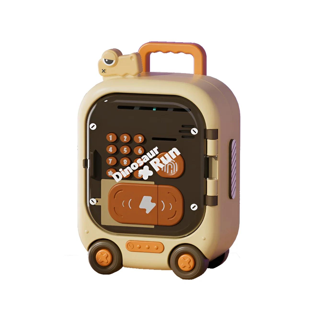 

Копилка Динозавр Банк для денег Детский багаж Экономия денег Поддержка пароля Проведение картой Отпечаток пальца Коробка для сбережений денег Детская коричневый