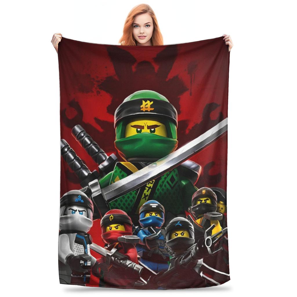 Ninjagos Blanket Cover  Flannel Throw Blankets Airplane Travel Decoration Ultra-Soft Warm Bedspreads