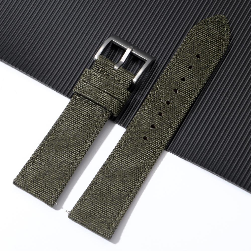 20mm 22mm High Quality Sailcloth Strap Nylon Watchband Canvas Waterproof WristBand for Men Women Business Bracelet Accessories