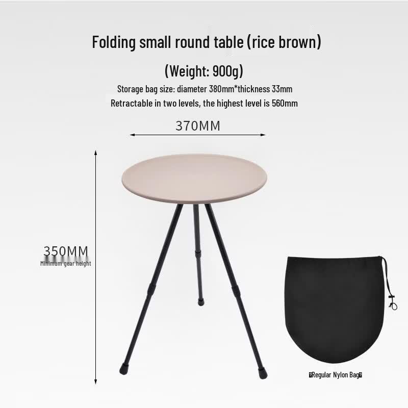 OIMG Portable Aluminum Tripod Camping Table
