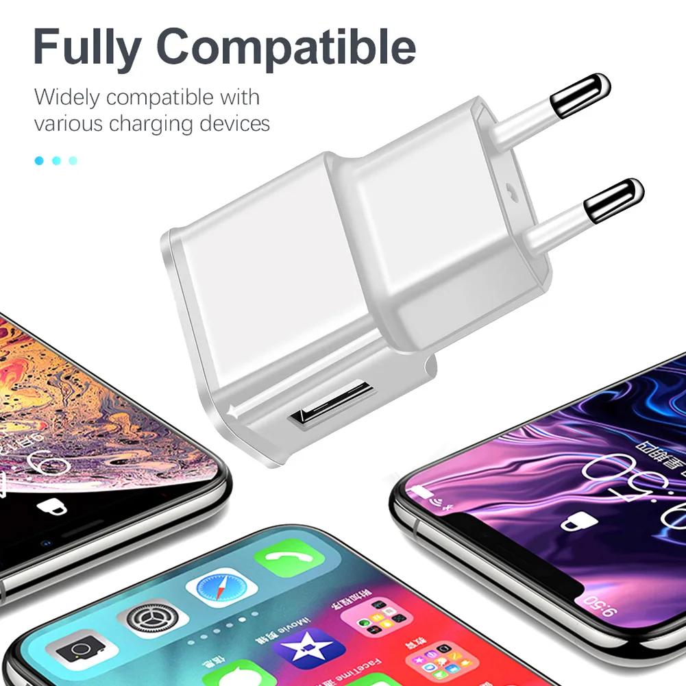 5V Wall Fast Charging Head for Xiaomi EU Plug 1000mA Portable Charger Adapter Travel 2000mA For iPhone 14 13 Pro iPad