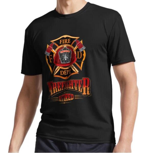 

New Firefighter Retired Fire Dept Retirement Logo T-Shirt Funny Size S to 5XL 2XL